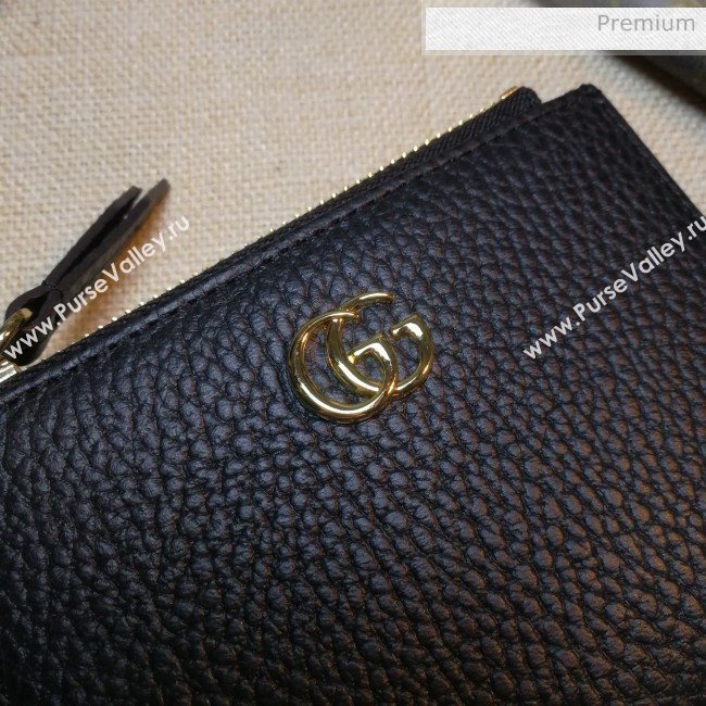 Gucci GG Marmont Leather Small Wallet 474747 Black 2020 (DLH-0030303)