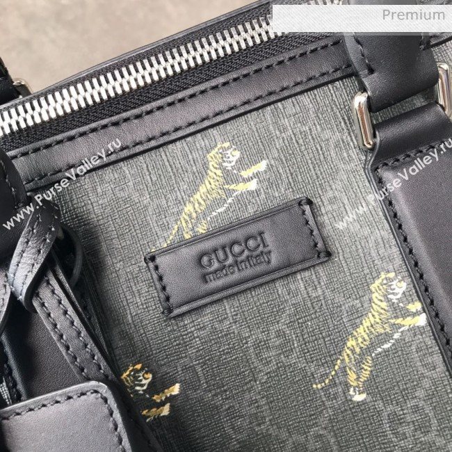 Gucci Bestiary GG Canvas Carry-on Duffle Bag with Tigers Print 474131 2019 (DLH-0030305)