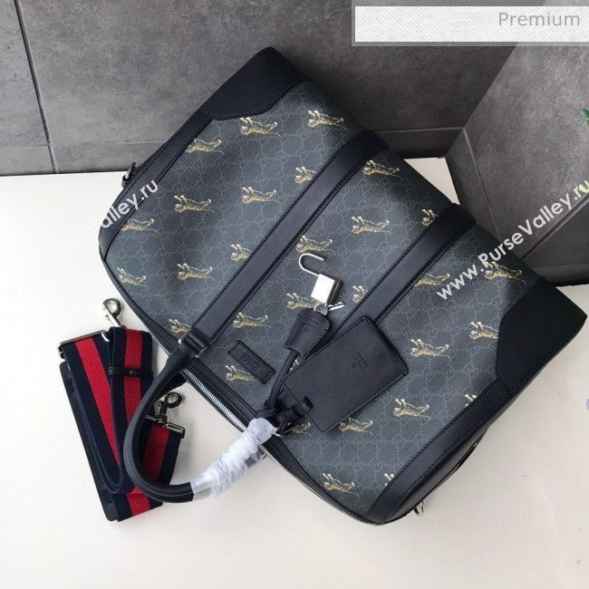 Gucci Bestiary GG Canvas Carry-on Duffle Bag with Tigers Print 474131 2019 (DLH-0030305)