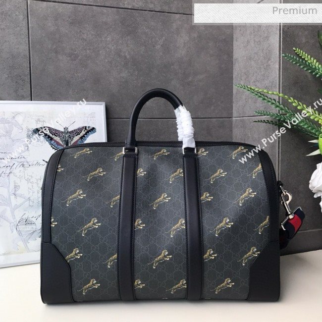 Gucci Bestiary GG Canvas Carry-on Duffle Bag with Tigers Print 474131 2019 (DLH-0030305)