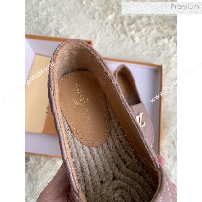 Louis Vuitton Chevron Lambskin Flat Espadrilles Pink 2020 (MD-0030316)