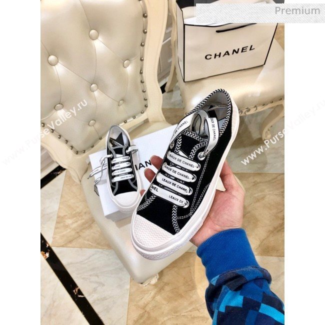 Chanel x Converse Contrasting Trim Canvas Sneakers Black 2020 (SY-0030322)