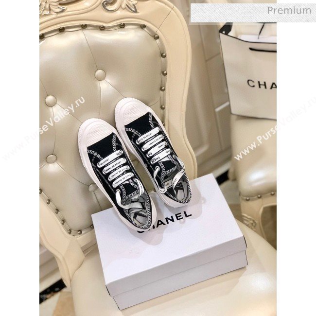 Chanel x Converse Contrasting Trim Canvas Sneakers Black 2020 (SY-0030322)