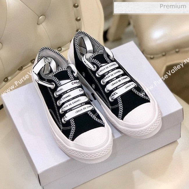 Chanel x Converse Contrasting Trim Canvas Sneakers Black 2020 (SY-0030322)