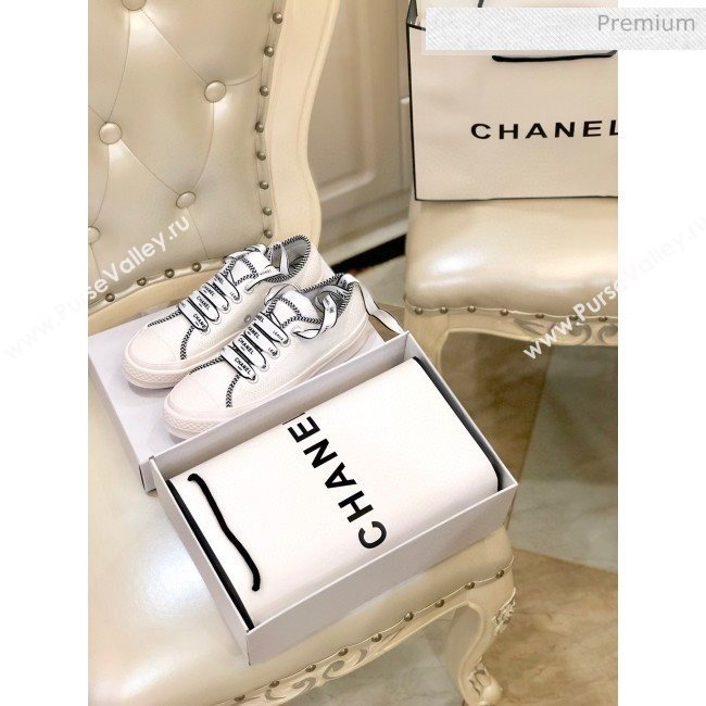 Chanel x Converse Contrasting Trim Canvas Sneakers White 2020 (SY-0030321)