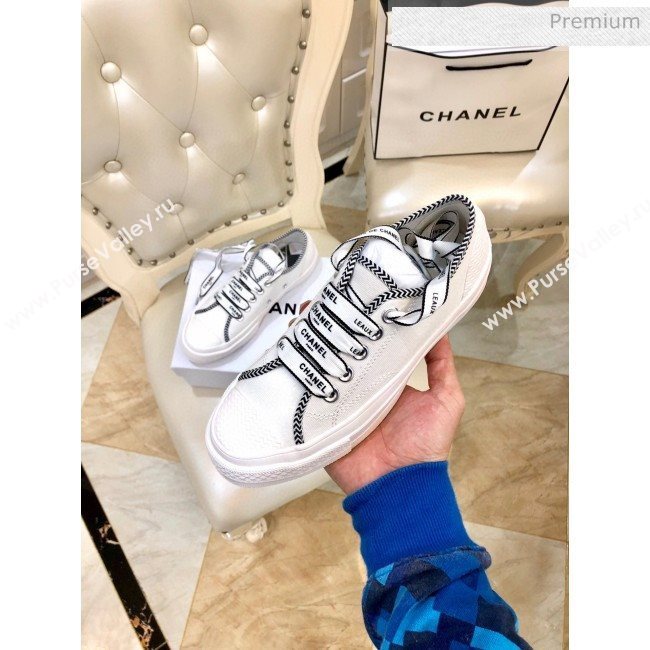 Chanel x Converse Contrasting Trim Canvas Sneakers White 2020 (SY-0030321)