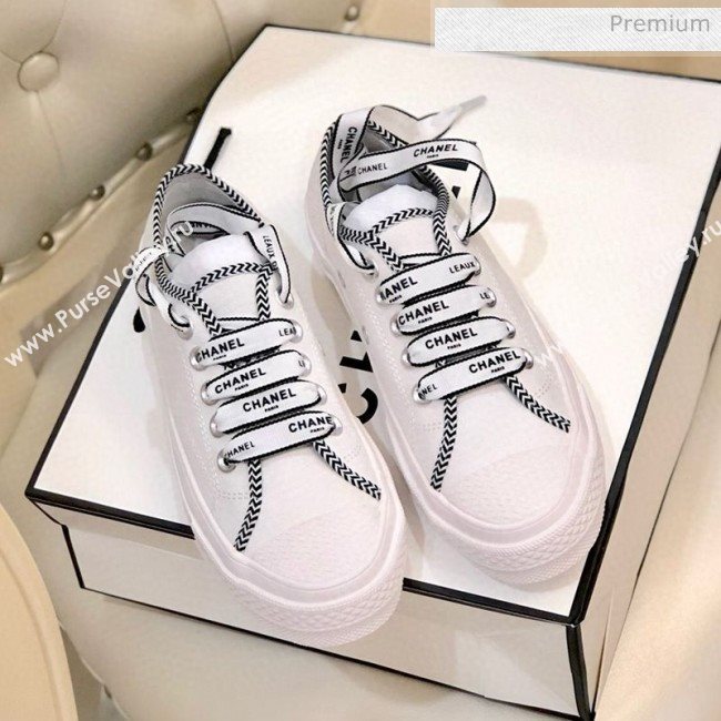 Chanel x Converse Contrasting Trim Canvas Sneakers White 2020 (SY-0030321)