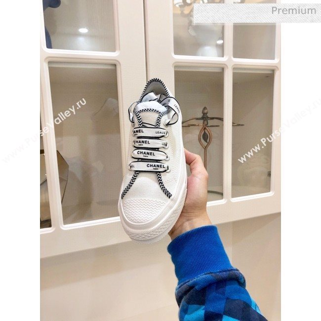 Chanel x Converse Contrasting Trim Canvas Sneakers White 2020 (SY-0030321)