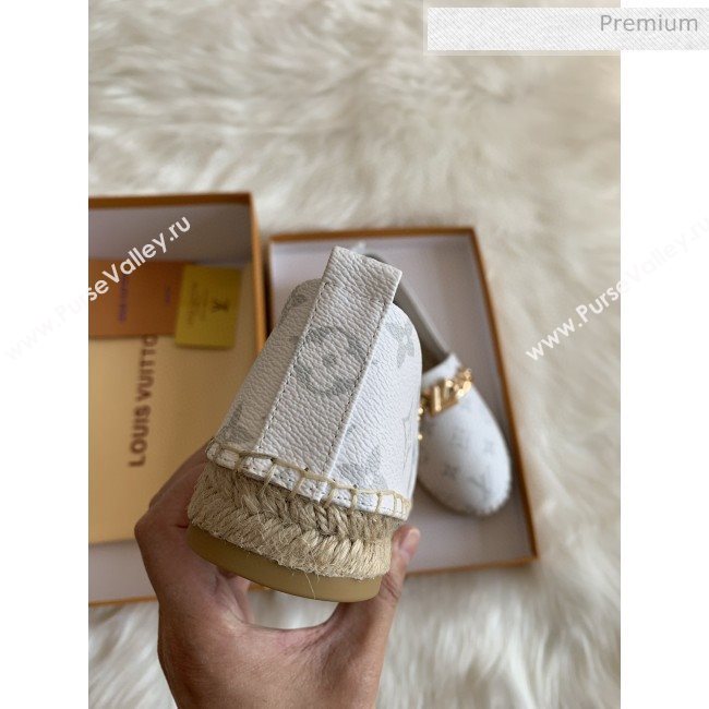 Louis Vuitton Monogram Logo Chain Espadrilles White 2020 (HB-0030327)