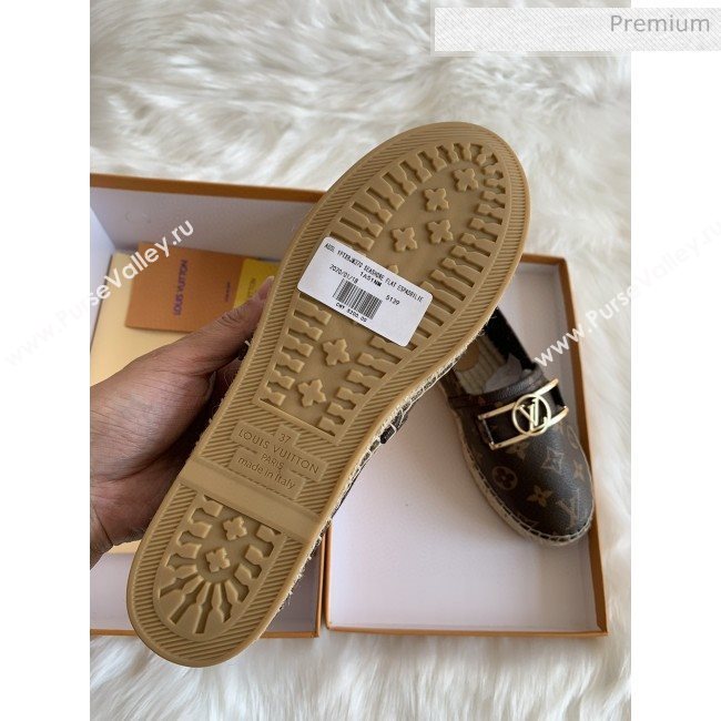 Louis Vuitton Monogram Framed Logo Espadrilles Dark Coffee 2020 (HB-0030324)