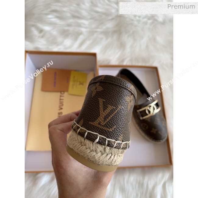 Louis Vuitton Monogram Framed Logo Espadrilles Dark Coffee 2020 (HB-0030324)