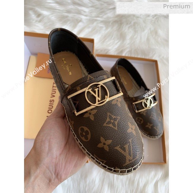 Louis Vuitton Monogram Framed Logo Espadrilles Dark Coffee 2020 (HB-0030324)