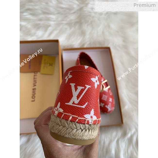 Louis Vuitton Monogram Framed Logo Espadrilles Red 2020 (HB-0030332)