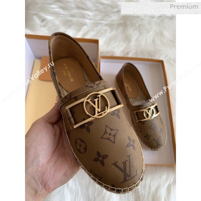 Louis Vuitton Monogram Framed Logo Espadrilles Light Coffee 2020 (HB-0030329)