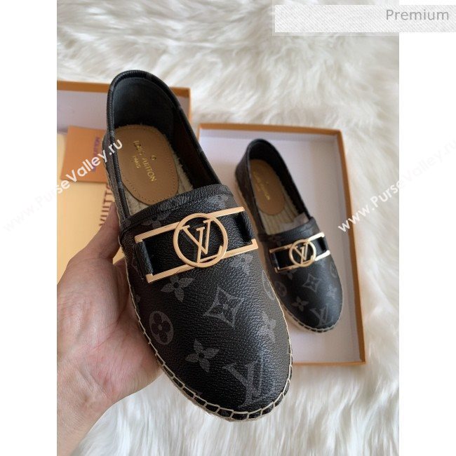 Louis Vuitton Monogram Framed Logo Espadrilles Black 2020 (HB-0030331)