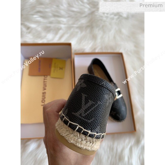 Louis Vuitton Monogram Framed Logo Espadrilles Black 2020 (HB-0030331)