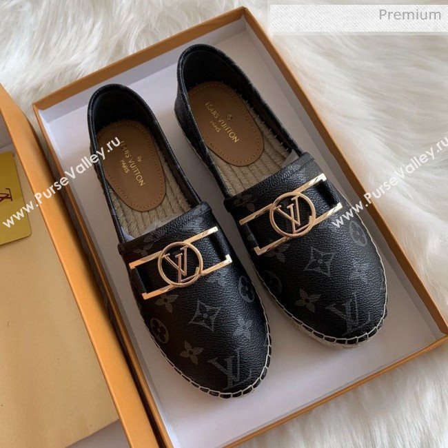 Louis Vuitton Monogram Framed Logo Espadrilles Black 2020 (HB-0030331)