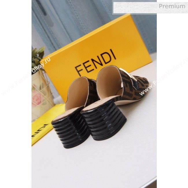 Fendi Promenade FF Heel Slide Sandals Coffee 2020 (MD-20030814)