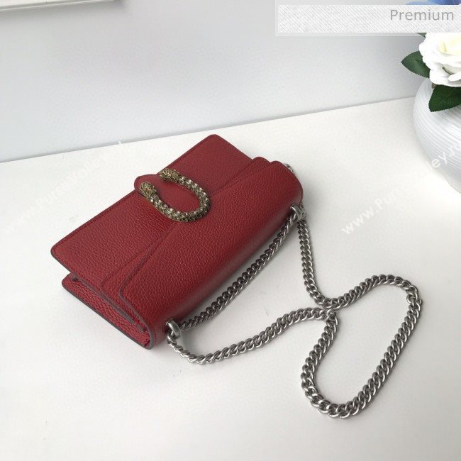 Gucci Dionysus Leather Small Shoulder Bag 499623 Red 2020 (DLH-20030830)