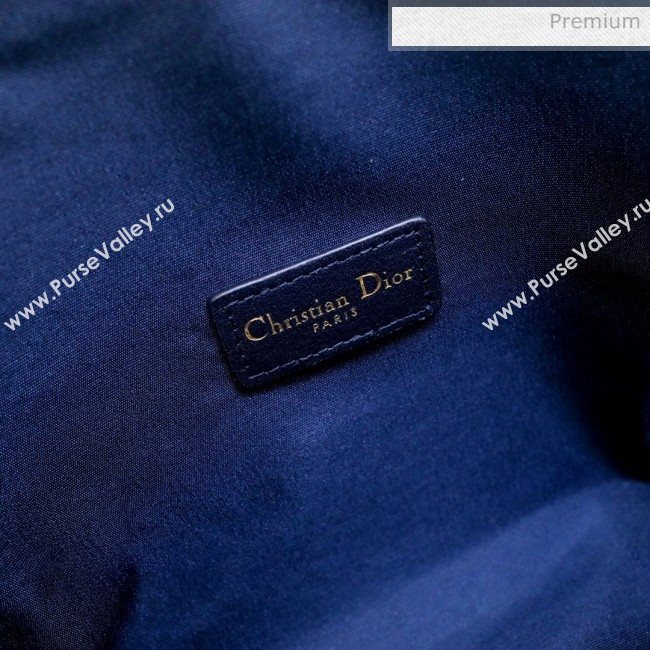 Dior Oblique Jacquard Canvas Cosmetic Clutch Bag Blue 2020 (BF-20030835)