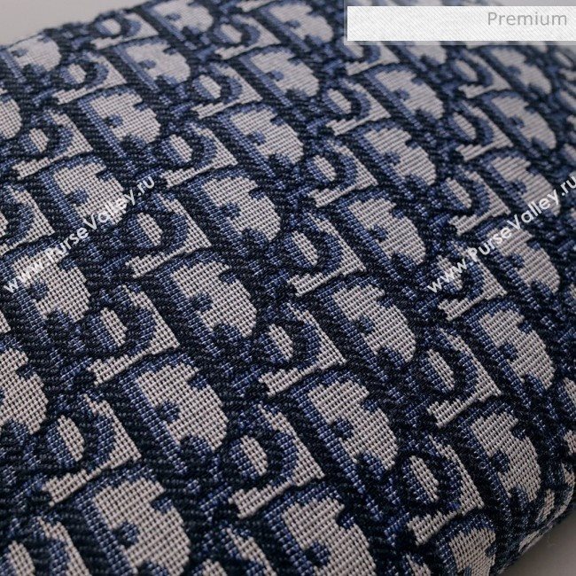 Dior Oblique Jacquard Canvas Cosmetic Clutch Bag Blue 2020 (BF-20030835)
