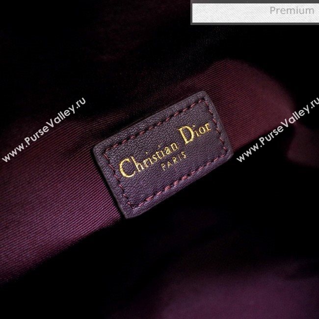 Dior Oblique Jacquard Canvas Cosmetic Clutch Bag Burgundy 2020 (BF-20030836)