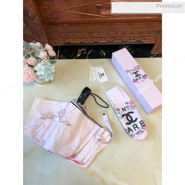 Chanel Rose Bloom Print Umbrella Pink 2020 (XMN-20030841)