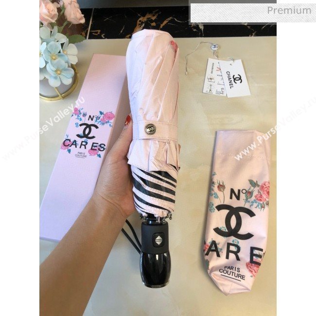 Chanel Rose Bloom Print Umbrella Pink 2020 (XMN-20030841)