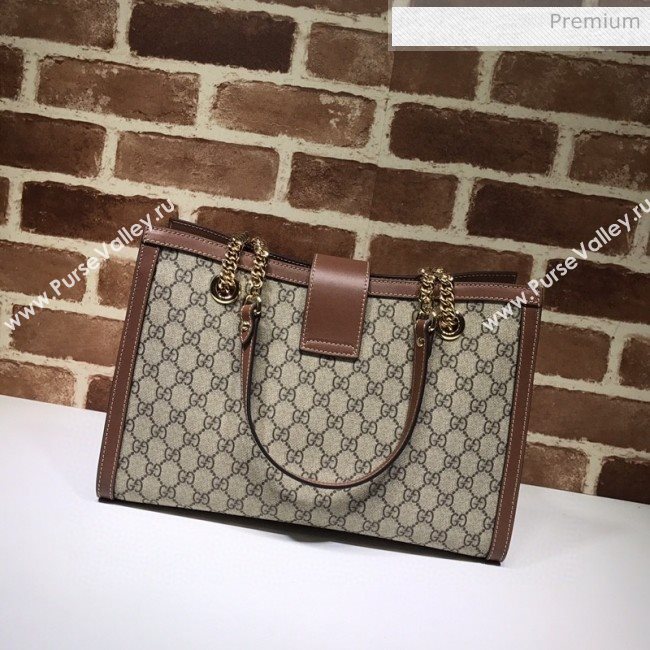 Gucci Padlock GG Canvas Medium Shoulder Bag 479197 Brown (DLH-20031024)