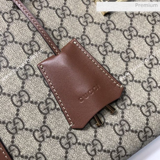 Gucci Padlock GG Canvas Medium Shoulder Bag 479197 Brown (DLH-20031024)