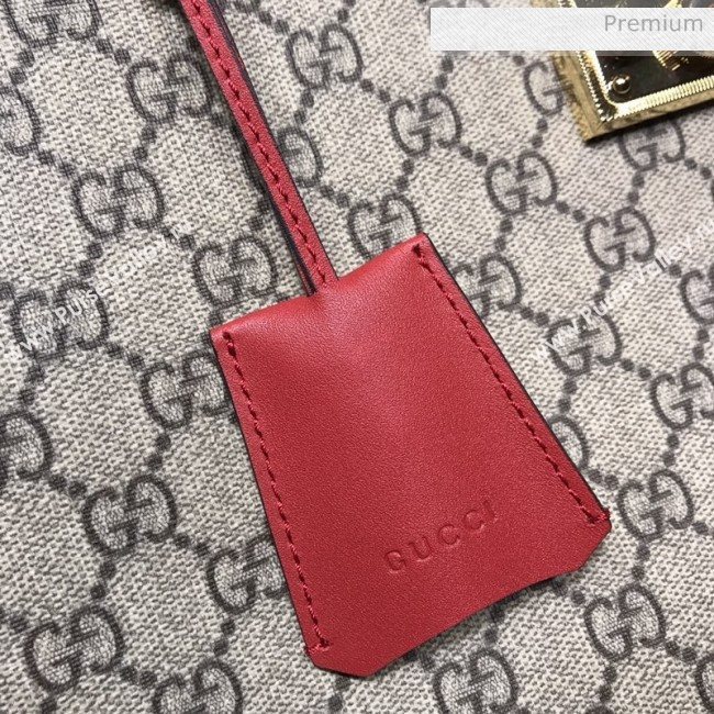 Gucci Padlock GG Canvas Medium Shoulder Bag 479197 Red (DLH-20031025)