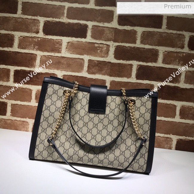 Gucci Padlock GG Canvas Medium Shoulder Bag 479197 Black  (DLH-20031022)