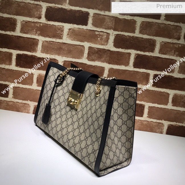 Gucci Padlock GG Canvas Medium Shoulder Bag 479197 Black  (DLH-20031022)