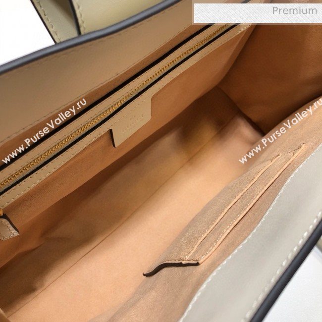 Gucci Padlock GG Canvas Medium Shoulder Bag 479197 White (DLH-20031023)