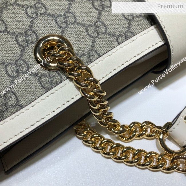 Gucci Padlock GG Canvas Medium Shoulder Bag 479197 White (DLH-20031023)