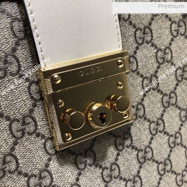 Gucci Padlock GG Canvas Medium Shoulder Bag 479197 White (DLH-20031023)