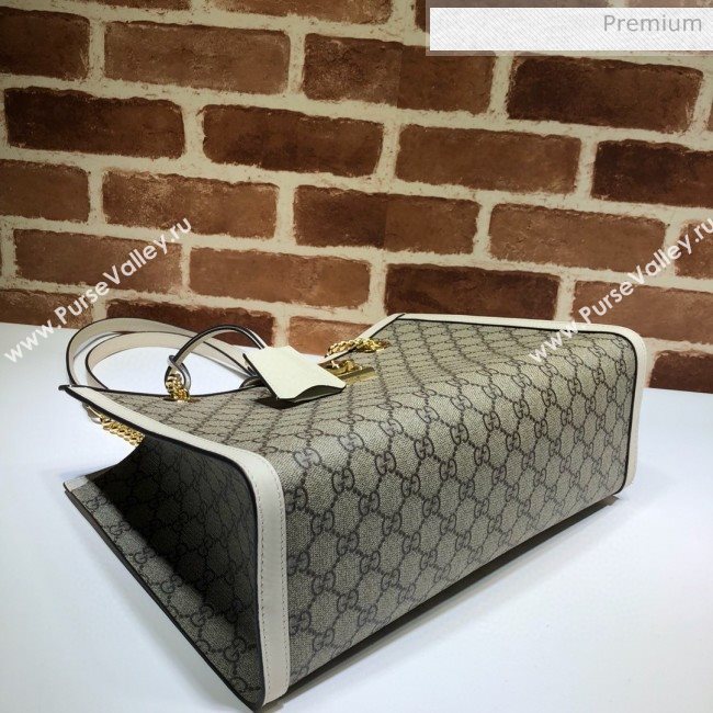 Gucci Padlock GG Canvas Medium Shoulder Bag 479197 White (DLH-20031023)