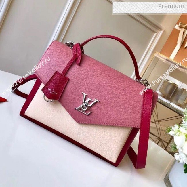 Louis Vuitton Mylockme Schoolbag Shaped Top Handle Bag M53891 Beige/Red/Pink   (KI-20031120)