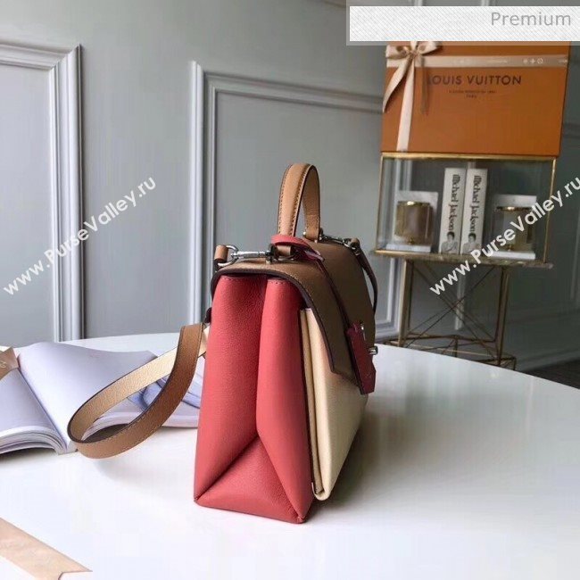 Louis Vuitton Mylockme Schoolbag Shaped Top Handle Bag M54506 Beige/Red/Brown  (KI-20031122)