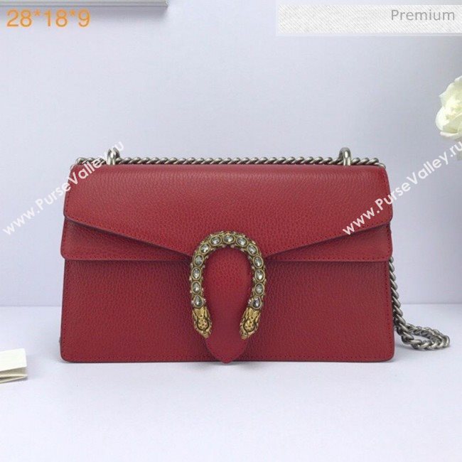 Gucci Dionysus Leather Small Shoulder Bag 400249 Red  (DLH-20031123)
