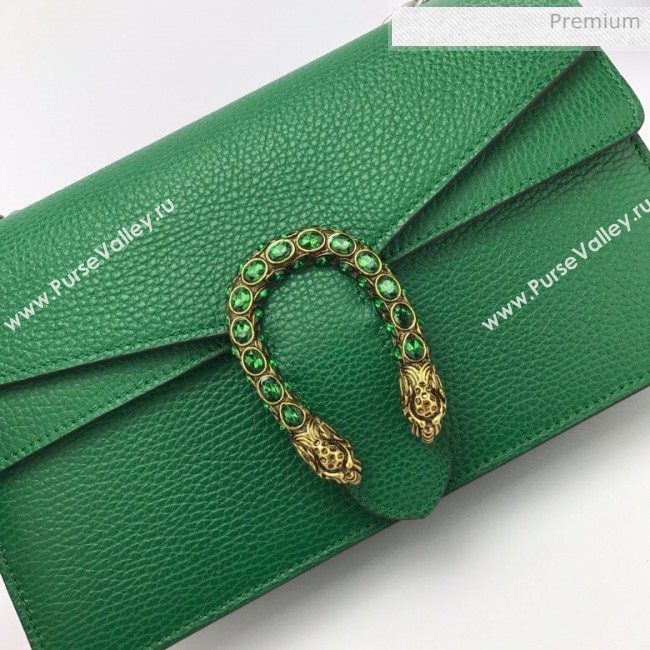 Gucci Dionysus Leather Small Shoulder Bag 400249 Green (DLH-20031125)
