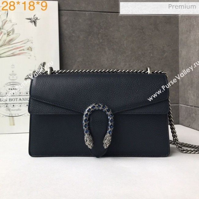 Gucci Dionysus Leather Small Shoulder Bag 400249 Navy Blue  (DLH-20031128)