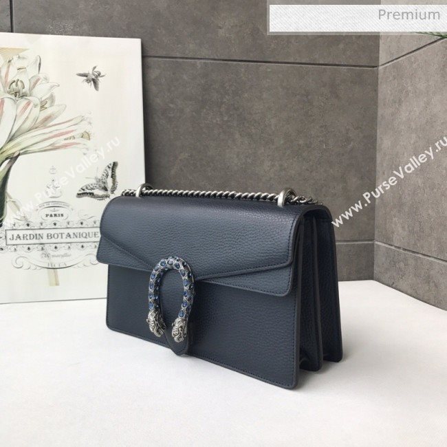 Gucci Dionysus Leather Small Shoulder Bag 400249 Navy Blue  (DLH-20031128)