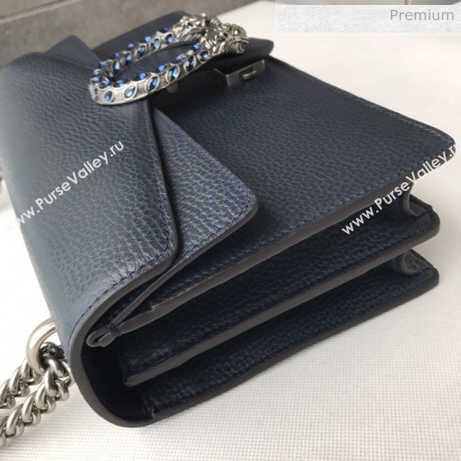 Gucci Dionysus Leather Small Shoulder Bag 400249 Navy Blue  (DLH-20031128)