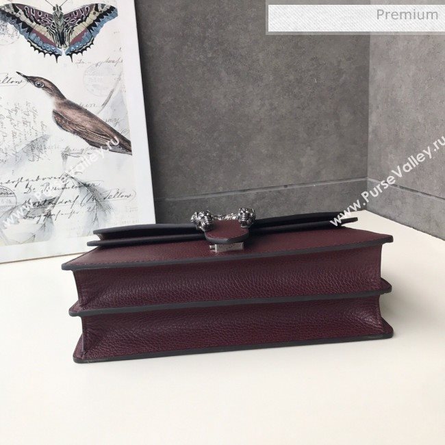 Gucci Dionysus Leather Small Shoulder Bag 400249 Burgundy (DLH-20031129)