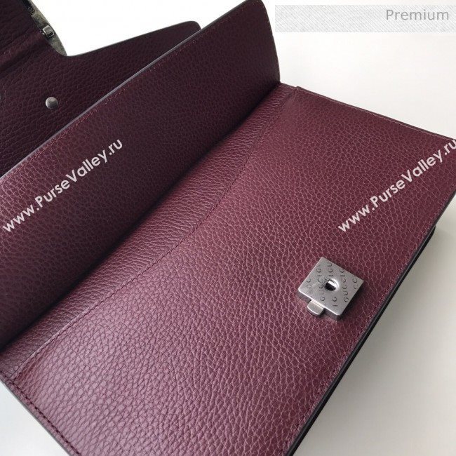 Gucci Dionysus Leather Small Shoulder Bag 400249 Burgundy (DLH-20031129)