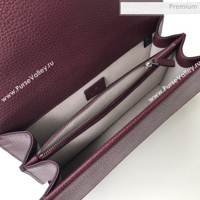 Gucci Dionysus Leather Small Shoulder Bag 400249 Burgundy (DLH-20031129)