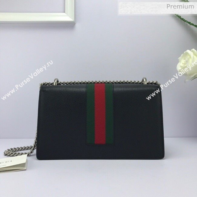 Gucci Dionysus Web Leather Small Shoulder Bag 400249 Black (DLH-20031130)