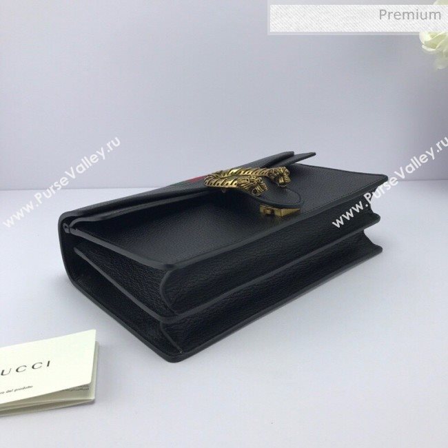 Gucci Dionysus Web Leather Small Shoulder Bag 400249 Black (DLH-20031130)