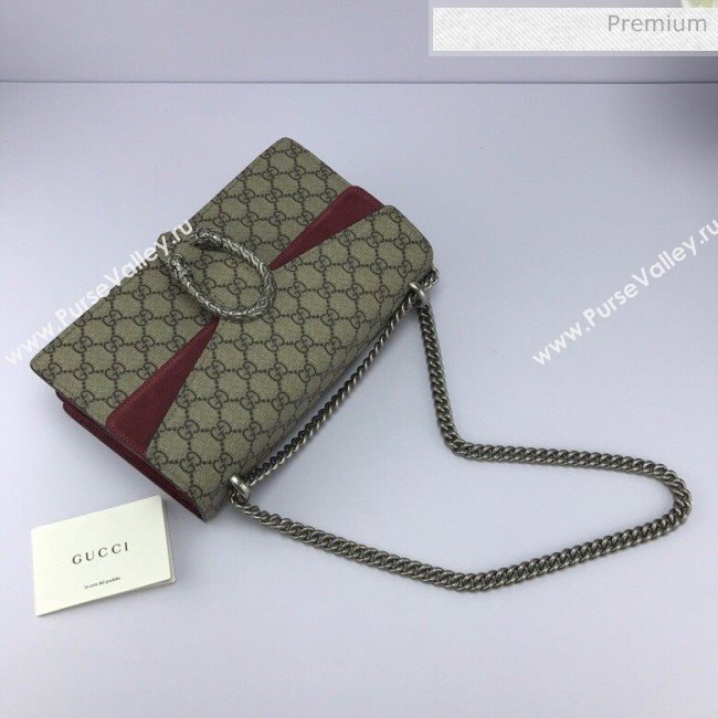 Gucci Dionysus GG Canvas Small Shoulder Bag 400249 Burgundy (DLH-20031131)